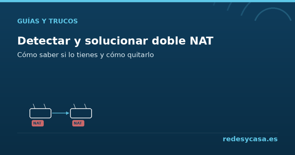 Cómo detectar y solucionar doble NAT - redesycasa.es