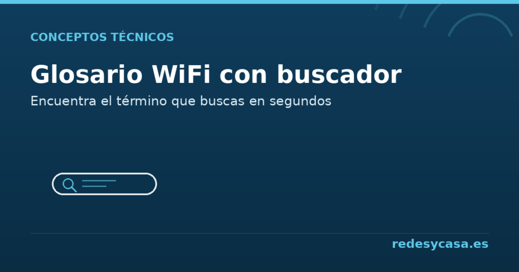 Glosario WiFi con buscador interactivo - redesycasa.es