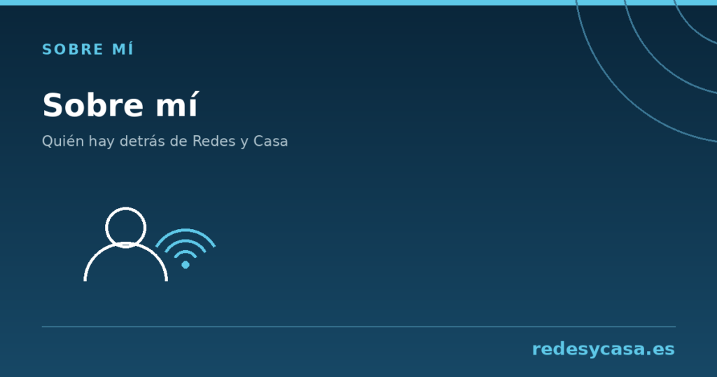 Ilustración de una persona conectada por WiFi - sobre el autor de Redes y Casa
