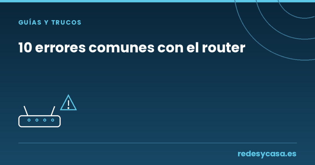 10 errores comunes con el router — icono de aviso