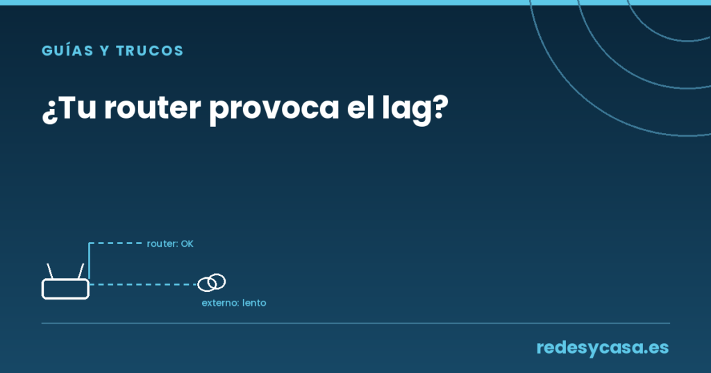 Diagnóstico de lag — ping al router vs ping a servidor externo