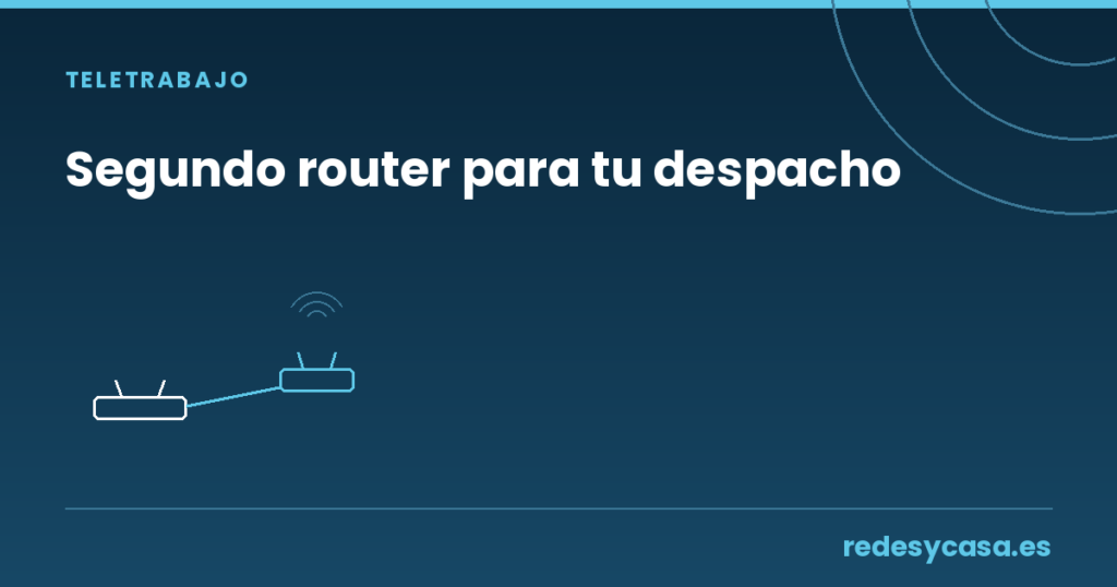 Segundo router para el despacho — router principal conectado por cable a un access point