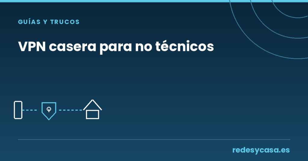 VPN casera — conexión segura entre un móvil y la red de casa