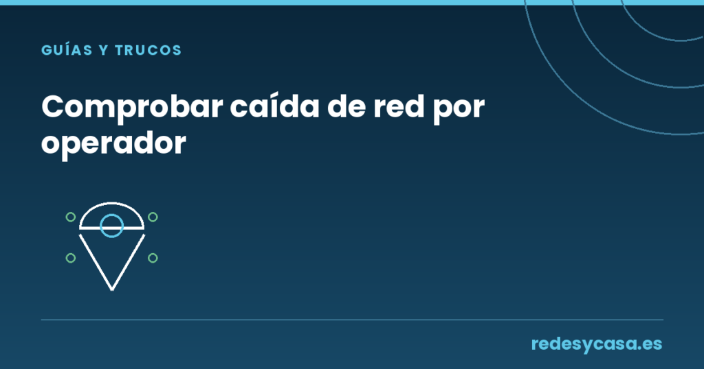 Comprobar caída de red por operador — pin de mapa con cuatro puntos